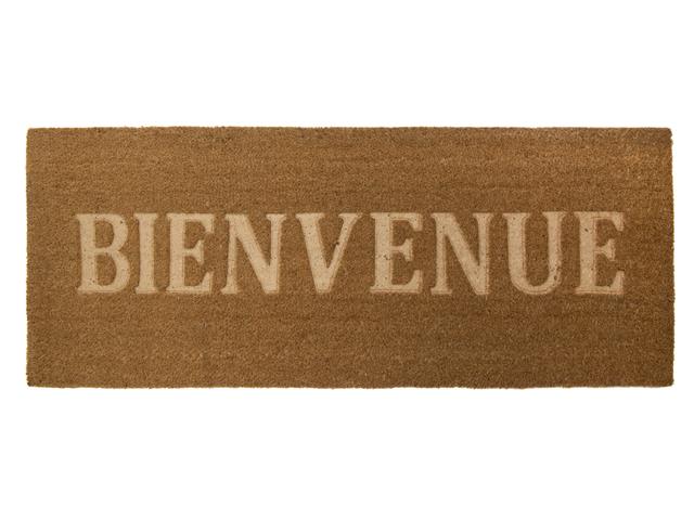 EMBOSSED COIR DOOR MAT (BIENVENUE) (18"X46")
